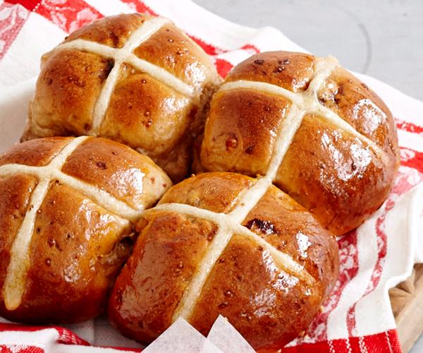 fruit and nut hot cross buns