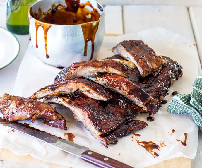 Fall-of-the-bone ribs with grapefruit maple marinade