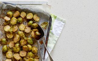 Roasted Brussels sprouts with maple glaze