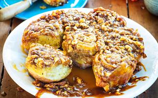 Easy night-before walnut and caramel sticky buns