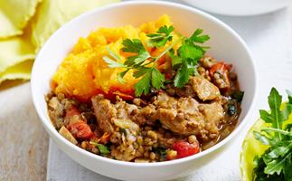 Chicken and lentil casserole