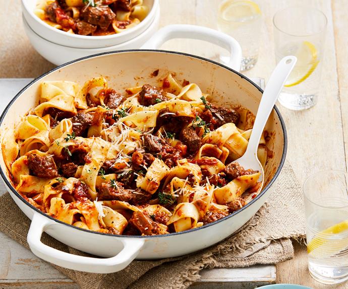 Beef and parsnip ragu with pappardelle