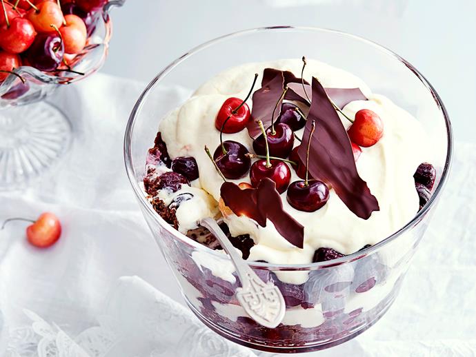 **[Decadent black forest trifle](https://www.womensweeklyfood.com.au/recipes/decadent-black-forest-trifle-2459|target="_blank")**

Boozy poached cherries, sweet mascarpone cream and a fluffy chocolate sponge make for one truly decadent dessert - it's no wonder why it's one of The Australian Women's Weekly's [Best Ever Recipes](https://www.magshop.com.au/best-ever-recipes|target="_blank"|rel="nofollow")!