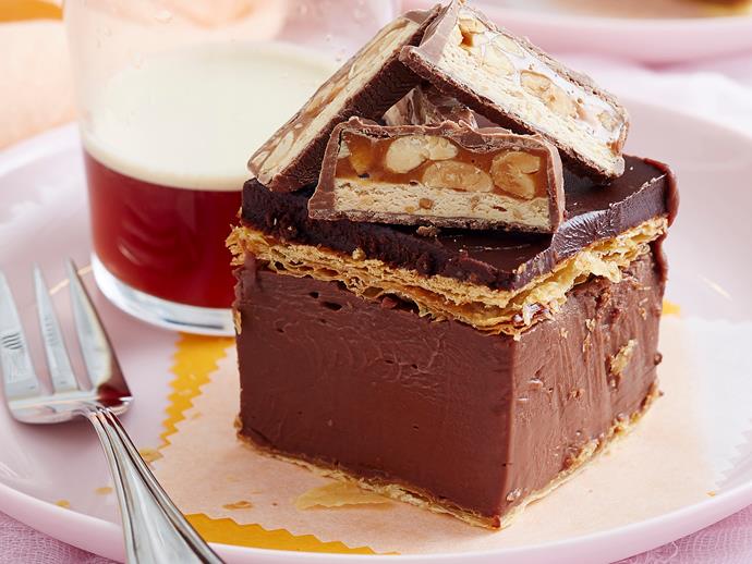**[Quick chocolate custard slice](https://www.womensweeklyfood.com.au/recipes/quick-chocolate-custard-slice-2501|target="_blank")**

Creamy custard slices are guaranteed to be a hit at any occasion, and this sweet chocolate recipe is the one to try next! We've added an extra layer of indulgence with a rich dark chocolate ganache on top.