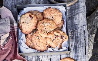 Road-trip apricot, coconut and chocolate chunk cookies