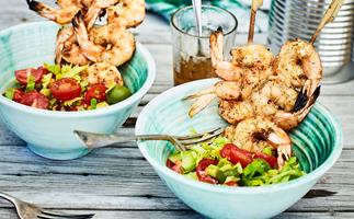 Prawns with Bloody Mary salad