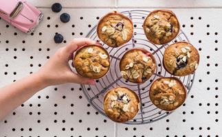 Apple and berry oat mini muffins