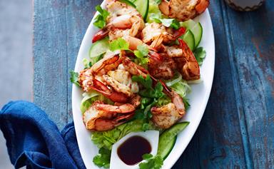 Chinese five-spice prawn cutlets with lemon soy dressing