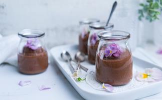 Chocolate and vanilla mousse
