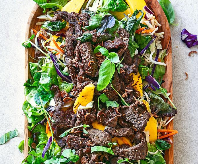 Vietnamese beef and mango salad with sweet chilli dressing