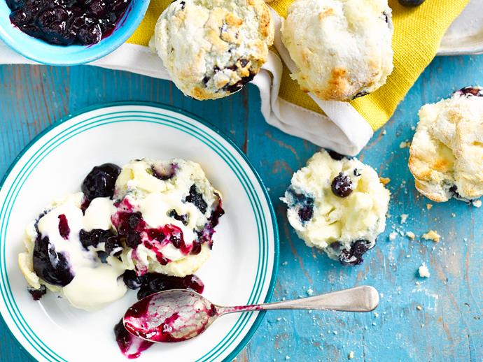 These decadent [gluten-free blueberry and white chocolate scones](https://www.womensweeklyfood.com.au/recipes/gluten-free-blueberry-and-white-chocolate-scones-29160|target="_blank") are the perfect accompaniment for morning or afternoon tea - simply divine!