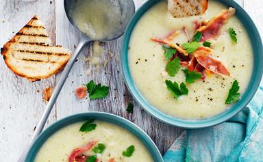 Cauliflower and courgette soup
