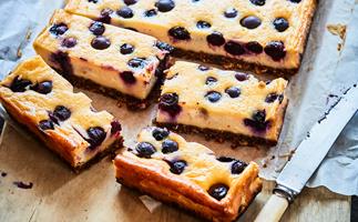 Blueberry cheesecake bars