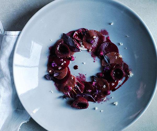 **[Carpaccio of kangaroo with beetroot and native fruits](https://www.gourmettraveller.com.au/recipes/chefs-recipes/carpaccio-of-kangaroo-with-beetroot-and-native-fruits-8320|target="_blank")**