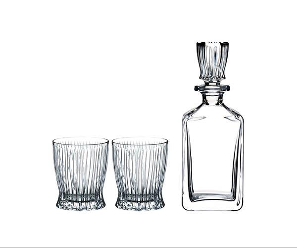 **RIEDEL FIRE WHISKY SET**
Sure, Dad's got a formidable whisky collection but does he have the glassware to match? This set of two crystal glasses and a decanter by Riedel features an unusual ridged design inspired by the Art Nouveau movement and designed by George Riedel. We're positive that it'll make every dram taste that much better.
<br>
*$239.95, [riedel.com](https://www.riedel.com/en-au/shop/riedel-barware/whisly-set-fire-551500102|target="_blank"|rel="nofollow")