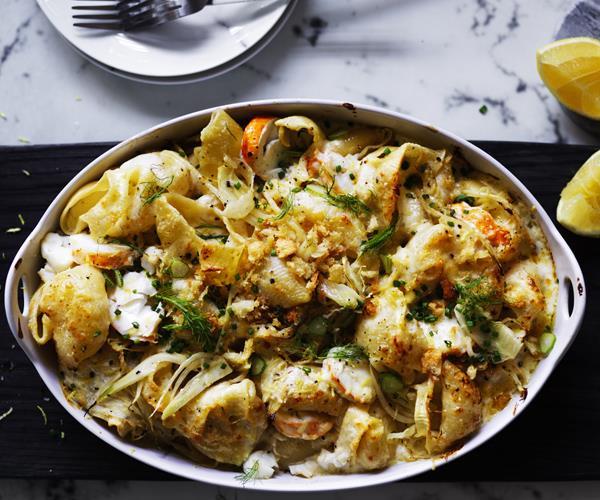[**Lobster pasta with lemon crumbs**](https://www.gourmettraveller.com.au/recipes/browse-all/lobster-pasta-with-lemon-crumbs-12833|target="_blank")