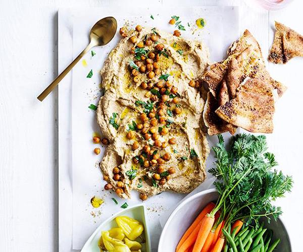 **[Roasted cauliflower and tahini dip with crudités and flatbread](https://www.gourmettraveller.com.au/recipes/browse-all/roasted-cauliflower-and-tahini-dip-with-crudites-and-flatbread-12909|target="_blank")**