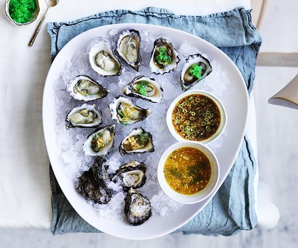 [Oysters with two sauces](https://www.gourmettraveller.com.au/recipes/browse-all/oysters-with-two-sauces-15704|target="_blank")