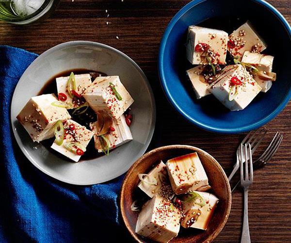 **[Cold tofu with vinegar, garlic and soy](https://www.gourmettraveller.com.au/recipes/chefs-recipes/cold-tofu-with-vinegar-garlic-and-soy-7767|target="_blank")**