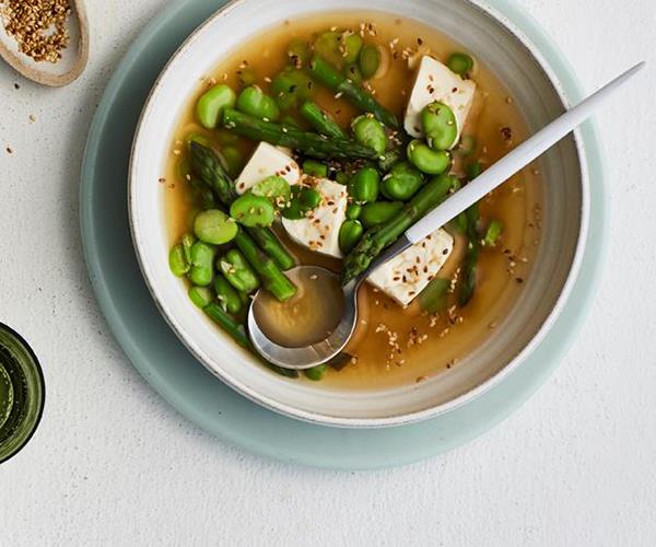 **[Miso broth with spring vegetables and tofu](https://www.gourmettraveller.com.au/recipes/healthy-recipes/miso-broth-with-spring-vegetables-and-tofu-12858|target="_blank")**