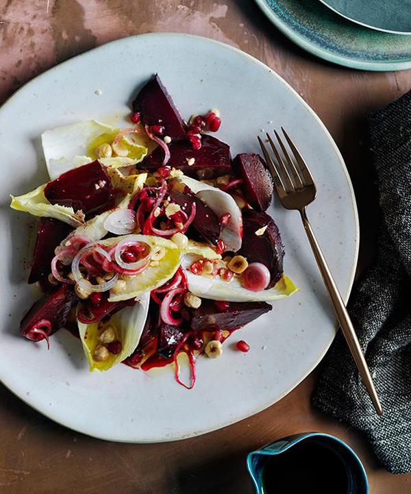 [Beetroot salad with sweet and sour dressing](https://www.gourmettraveller.com.au/recipes/browse-all/beetroot-salad-with-sweet-and-sour-dressing-12773|target="_blank")

