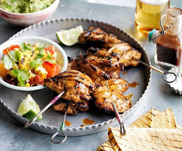 **[Smoky chilli chicken with barbecued corn, crushed avocado and soft tacos](https://www.gourmettraveller.com.au/recipes/browse-all/smoky-chilli-chicken-with-barbecued-corn-crushed-avocado-and-soft-tacos-12162|target="_blank")**
