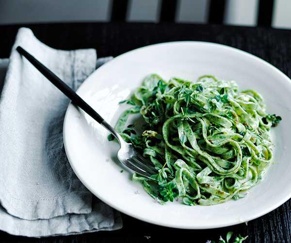 [Maggie Beer's herb pasta with sorrel butter and lemon thyme](http://www.gourmettraveller.com.au/recipes/chefs-recipes/maggie-beers-herb-pasta-with-sorrel-butter-and-lemon-thyme-8519|target="_blank")