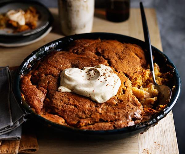 [**Apple and candied ginger self-saucing pudding**](https://www.gourmettraveller.com.au/recipes/browse-all/apple-and-candied-ginger-self-saucing-pudding-13994|target="_blank")
