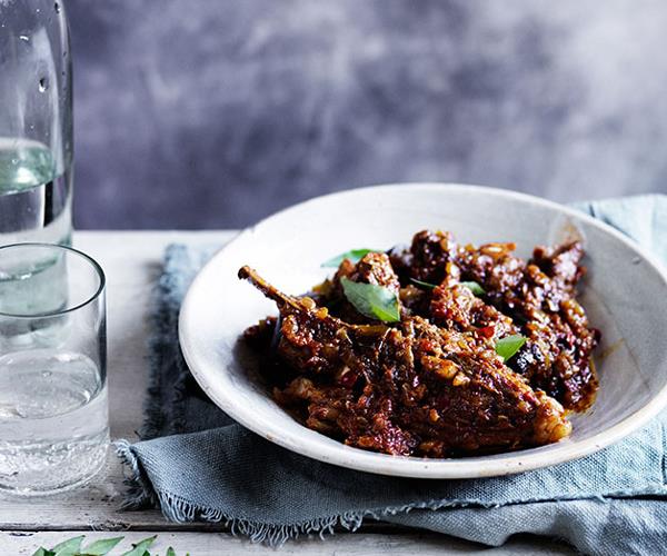 **[Dry curry of lamb and eggplant](https://www.gourmettraveller.com.au/recipes/browse-all/dry-curry-of-lamb-and-eggplant-12020|target="_blank")**