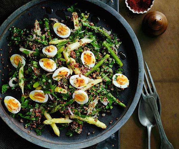 **[Red quinoa and quail egg salad](https://www.gourmettraveller.com.au/recipes/browse-all/red-quinoa-and-quail-egg-salad-11507|target="_blank")**