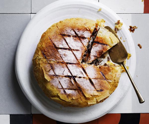 **[Duck pie with pomegranate and walnuts](https://www.gourmettraveller.com.au/recipes/browse-all/duck-pie-with-pomegranate-and-walnuts-16268|target="_blank")**
