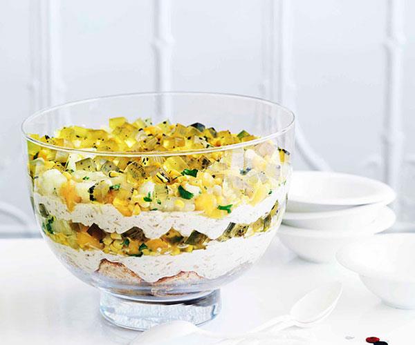 [**Adriano Zumbo's rice pudding trifle with saffron jelly and mango and mint salsa**](https://www.gourmettraveller.com.au/recipes/chefs-recipes/adriano-zumbo-rice-pudding-trifle-with-saffron-jelly-and-mango-and-mint-salsa-7356|target="_blank")