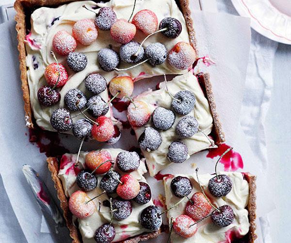 [**Cherry and almond tart**](https://www.gourmettraveller.com.au/recipes/browse-all/cherry-and-almond-tart-13904|target="_blank")
