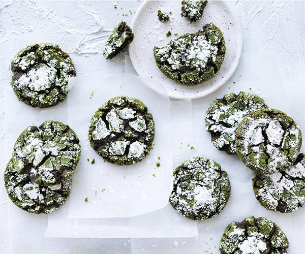 **[Matcha crackle cookies](https://www.gourmettraveller.com.au/recipes/browse-all/matcha-crackle-cookies-12779|target="_blank"|rel="nofollow")**