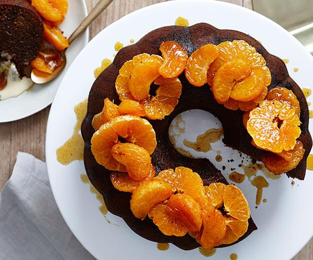 **[Dark gingerbread cake with mandarin compote](https://www.gourmettraveller.com.au/recipes/browse-all/dark-gingerbread-cake-with-mandarin-compote-12027|target="_blank")**