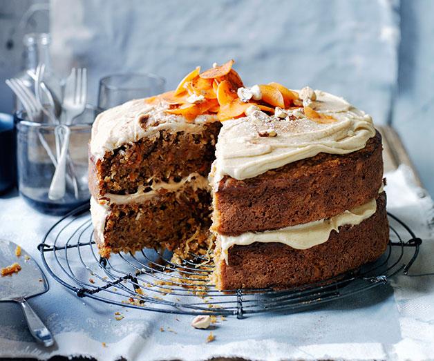 [**Ginger-carrot cake with salted butterscotch frosting**](https://www.gourmettraveller.com.au/recipes/browse-all/ginger-carrot-cake-with-salted-butterscotch-frosting-13991|target="_blank")