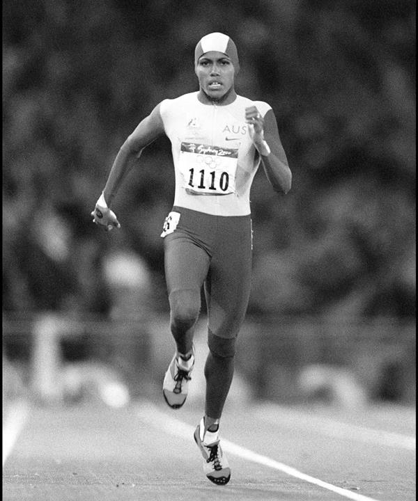 Cathy Freeman wins women's 400 meters final at the Sydney Summer Olympics on September 25, 2000.