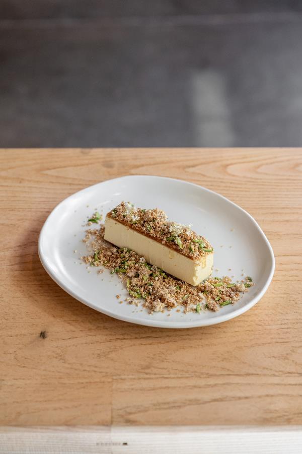 Nomad's olive-oil ice-cream sandwich with halva, pistachio and honeycomb. (Psst... want the [recipe?](https://www.gourmettraveller.com.au/recipes/chefs-recipes/olive-oil-ice-cream-18768))