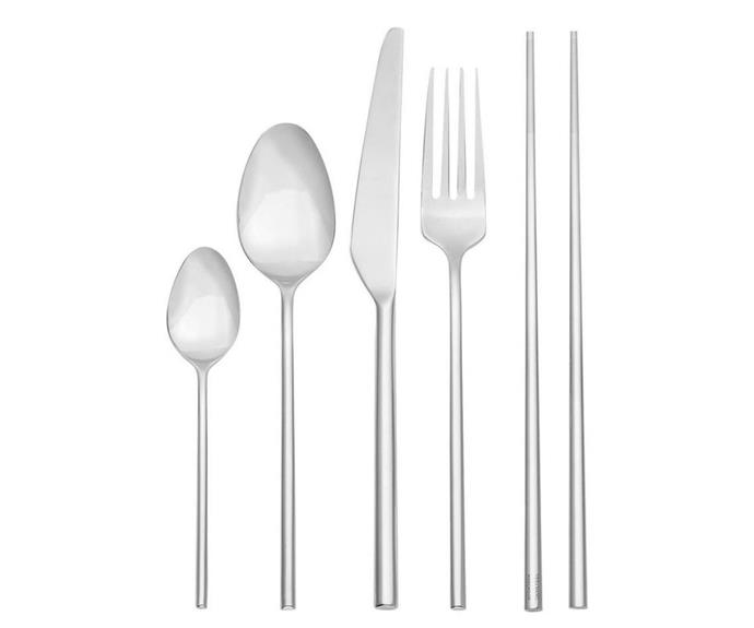 **Vera Wang Moderne 16 piece cutlery set, $249, Wedgwood, available from [Myer](https://www.myer.com.au/p/wedgwood-vera-moderne-16-piece-cutlery-set|target="_blank"|rel="nofollow").**

Good proportions, a comfortable oval contoured stem, and durable, dishwasher-safe stainless steel. Trust Vera Wang to design a cutlery set that combines function and form. Bonus – it comes with chopsticks too.