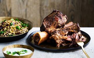 The Henry Austin's braised beef shin with grain salad and yoghurt sauce