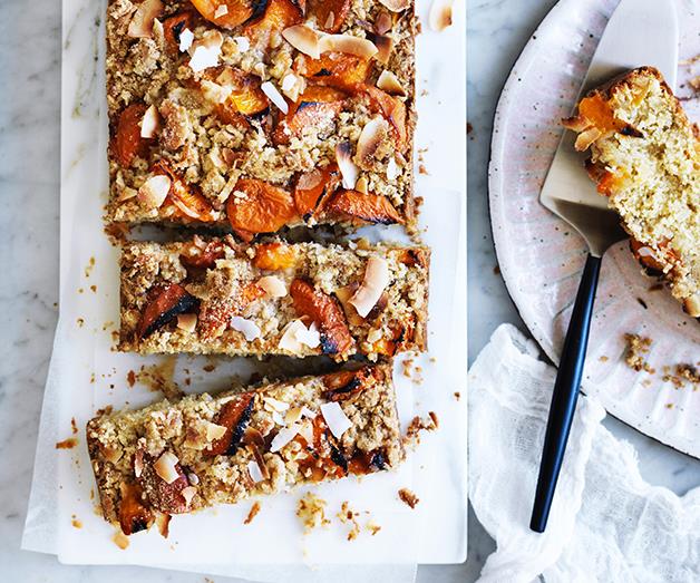 **[Apricot and coconut crumble cake](https://www.gourmettraveller.com.au/recipes/browse-all/apricot-and-coconut-crumble-cake-12739|target="_blank")**