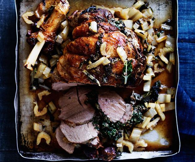 **[Lamb stuffed with silverbeet and anchovies](https://www.gourmettraveller.com.au/recipes/browse-all/lamb-stuffed-with-silverbeet-and-anchovies-12082|target="_blank")**