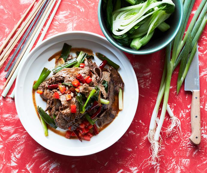 **[Tony Tan's stir-fried beef with chilli bean paste, dried chilli and capsicums](https://www.gourmettraveller.com.au/recipes/fast-recipes/stir-fried-beef-chilli-bean-paste-17092|target="_blank")**