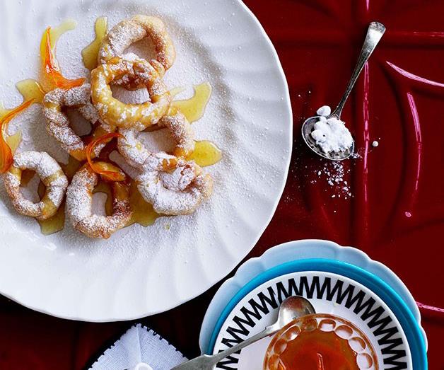 [**Fried pastries with orange-scented honey**](https://www.gourmettraveller.com.au/recipes/browse-all/fried-pastries-with-orange-scented-honey-10369|target="_blank")