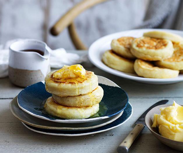 [**Crumpets with homemade honey butter**](https://www.gourmettraveller.com.au/recipes/chefs-recipes/crumpets-with-homemade-honey-butter-9127|target="_blank")