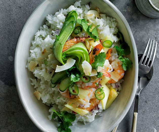 **[Spicy prawn and pineapple poke](https://www.gourmettraveller.com.au/recipes/browse-all/spicy-prawn-and-pineapple-poke-12872|target="_blank")**