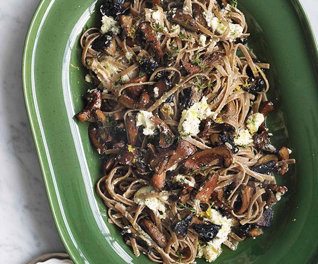 [**Mushroom, ricotta and thyme with farro linguine**](https://www.gourmettraveller.com.au/recipes/browse-all/mushroom-ricotta-and-thyme-with-farro-linguine-10765|target="_blank")
