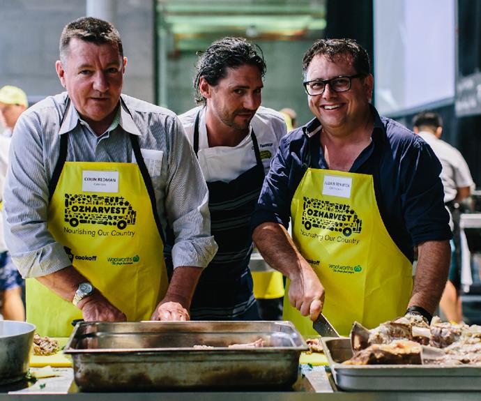 Colin Fassnidge and volunteers at a previous cook-off. Photo: courtesy of OzHarvest