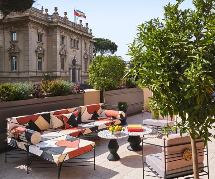 The Wow Suite terrace at W Rome. Photo: supplied
