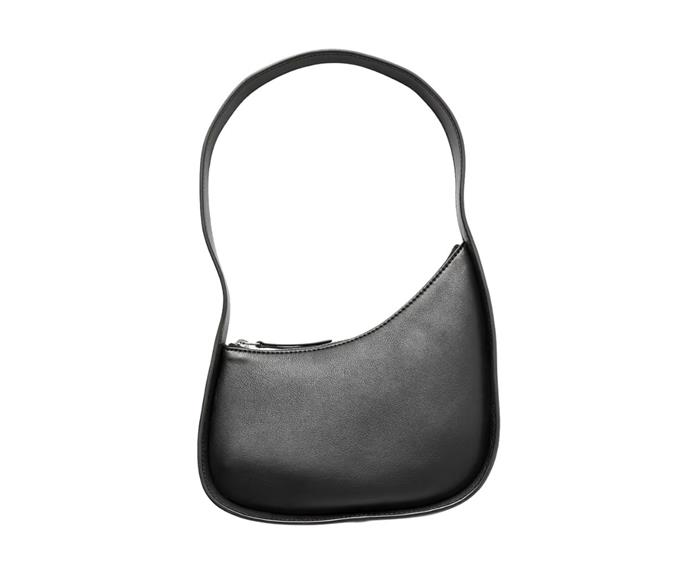 **The Row Half Moon black leather shoulder bag, $1930 at [NET-A-PORTER](https://click.linksynergy.com/deeplink?id=bbwaLgc15mM&mid=46255&u1=gt&murl=https%3A%2F%2Fwww.net-a-porter.com%2Fen-au%2Fshop%2Fproduct%2Fthe-row%2Fbags%2Fshoulder-bags%2Fhalf-moon-leather-shoulder-bag%2F665933303565146|target="_blank"|rel="nofollow")**
Paying homage to mini silhouettes of the '90s, The Half Moon shoulder bag is true to its name with its curved lines and suede-lined interior.
<br><br>
**[SHOP NOW](https://click.linksynergy.com/deeplink?id=bbwaLgc15mM&mid=46255&u1=gt&murl=https%3A%2F%2Fwww.net-a-porter.com%2Fen-au%2Fshop%2Fproduct%2Fthe-row%2Fbags%2Fshoulder-bags%2Fhalf-moon-leather-shoulder-bag%2F665933303565146|target="_blank"|rel="nofollow")**